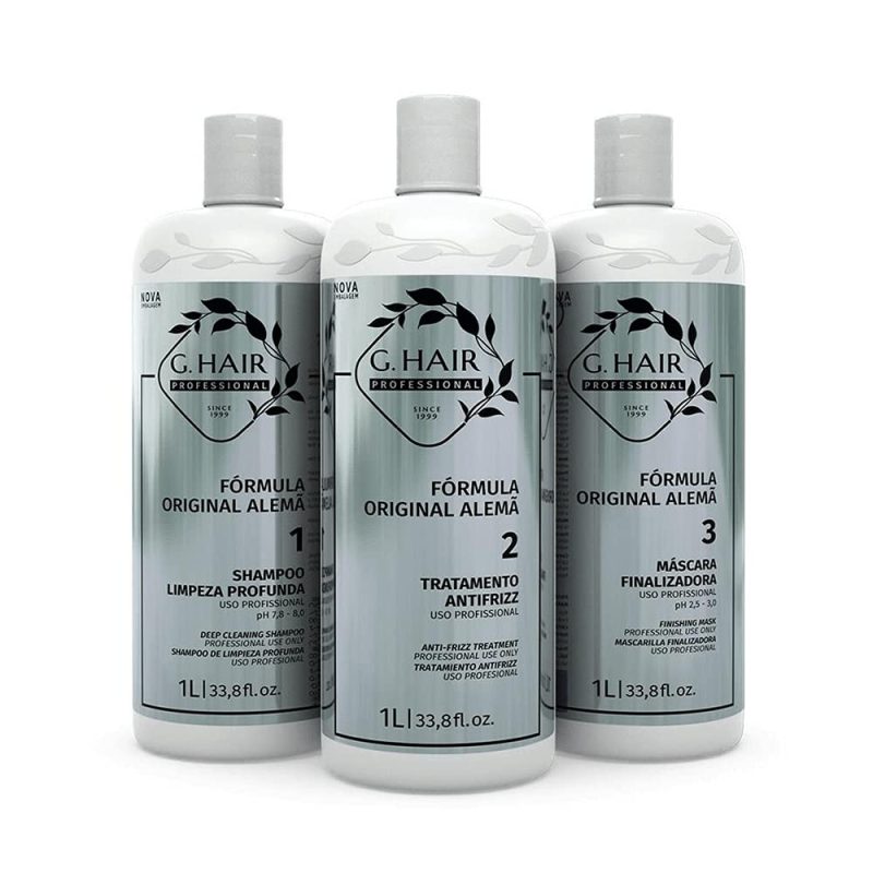 G.HAIR Kit de tratamiento de queratina 3 pasos 1L