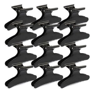 Set 12 Tomadores De Cabello Negro 12UNID